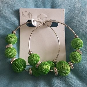Beaded Mesh Hoops